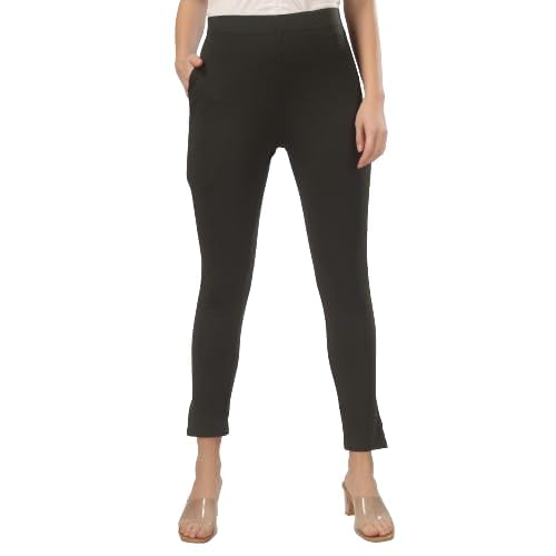 Image of ON&ON Women's Cotton Stretchable Slim Fit Straight Pants Trouser for Casual Wear and Office Wear