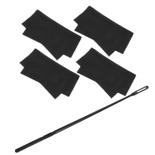 QUMIIRITY Flute Cleaning Rod Kit for Flutes 4pcs Flute Maintenance Supplies Flute Cleaning Cloths