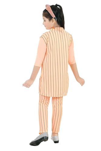 Image of K.J.CREATIONS -Black Striped Jumpsuit |Shrug with jacket | for girl /kids Trendy Clothing