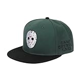 Friday the 13th Jason Mask Traditional Snapback Cap Green