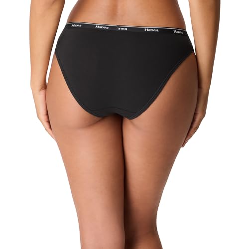 Image of Hanes Women's Originals Bikini Panties, Breathable Stretch Cotton Underwear, Assorted, 6-pack