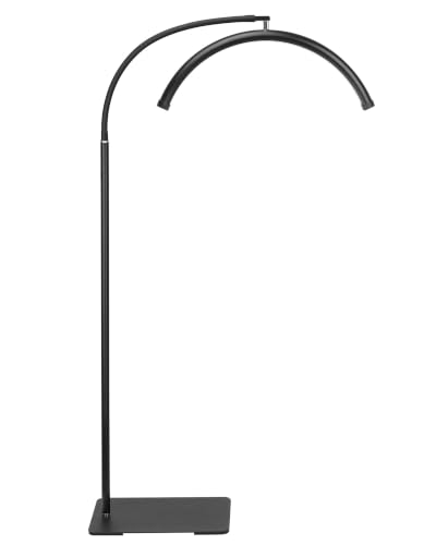 Image of Half Moon LED Floor Light - Professional Shadow-Free Lamp for Lash Techs, Estheticians & Tattoo Artists | Remote Control & Dimmable for Eyelash Extensions, Nail Art, Home & Office