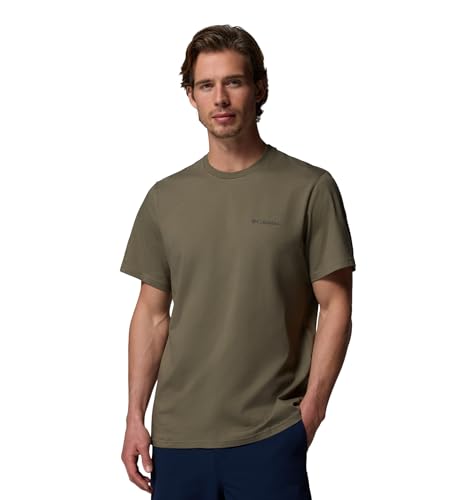 Columbia Mens Basic Tee Short Sleeve T-Shirt Stone Green Medium