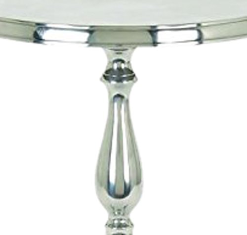 Deco 79 Traditional Aluminum Round Accent Table, 15" x 15" x 22", Silver