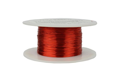 TEMCo 28 AWG Copper Magnet Wire - 4 oz 497 ft 155°C Magnetic Coil Red
