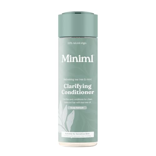 Miniml Clarifying Hair Conditioner - Refreshing Tea Tree & Mint 400ml, 99.6% Natural, Vegan & Cruelty-Free Conditioner for Oily Hair