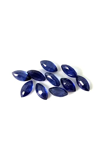 Tgsc Blue Sapphire Marquise Shape Cut Faceted Size 4X2 Mm, 5X2.50 Mm, 6X3 Mm, 7X3.50 Mm, 8X4 Mm, 9X4.50 Mm, 10X5 Mm, 11X5.50 Mm, 12X6 Mm All Matching Stones Best For Making Jewelry (4X2 Mm) #TOP2