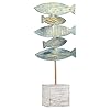 Foreside Home Garden Multicolor Rustic Fish Wood Sculpture Table Top Decor 53
