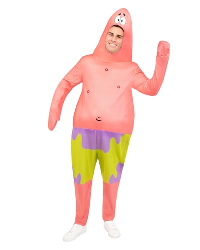 Funidelia Disfraz Oficial de Patricio - Bob Esponja para hombre y mujer, Mono de dibujos animados infantil, Disfraces de Carnaval, Halloween y Fiestas – Talla S-M