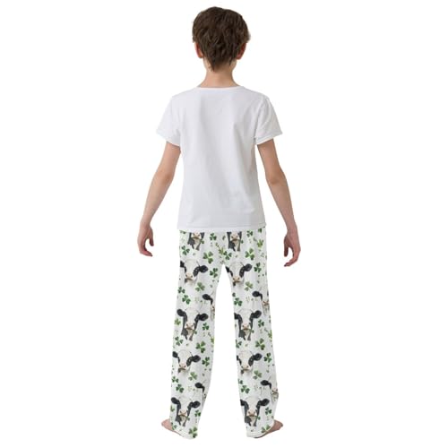 Farm Cow Clover Pajama Pants Watercolor Pajama Bottoms Soft Sleep Pjs Lounge Pants S3