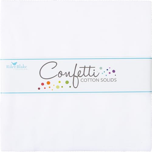 Confetti Cottons Riley White 10" Stacker 42 10-inch Squares Layer