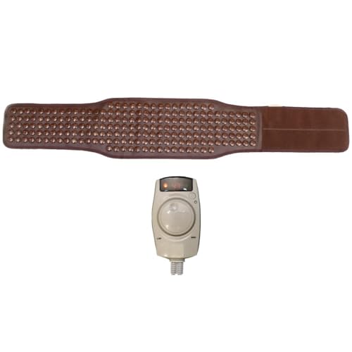 Cinturón calefactor de 205 piedras para dolor de espalda, infrarrojo lejano, terapia de columna vertebral, cinturón para dolor de cintura y cuerpo, adelgazamiento, mejora la circulación sanguínea,