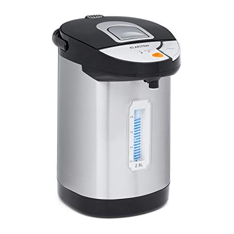 Klarstein Hot Spring Heißwasserspender, Edelstahl-Wassertank: 2,8 Liter, Touch-Bedienfeld, Warmhalte-Temperatur: 75-90 °C, Trockengeh- & Überhitzungsschutz Cover