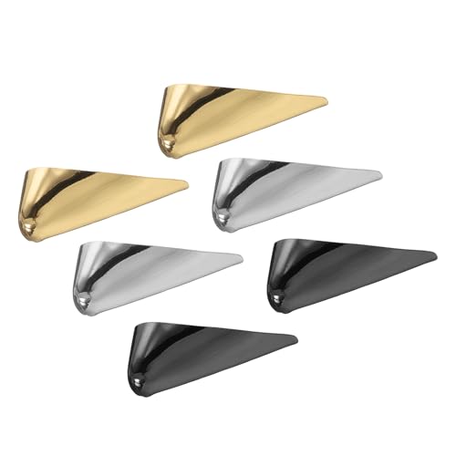 Image of uxcell 6Pcs Metal Shoes Pointed Protector High Heel Toe Caps Cover Durable Shoe Tip Cover Pointed Shoe Head Tips Cap for Shoe Protection Repair, Shoe Protection (Gold /Silver /Black, 30mm)