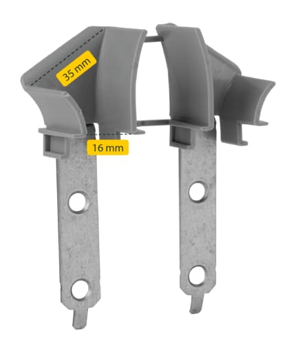 Schellenberg 20073 Universal Rolladen Einlauftrichter Maxi für eine problemlose Rolladenführung, Einlaufbreite 16 mm, schützt Rolladenpanzer und Führungsschienen vor Beschädigungen, 1 Paar