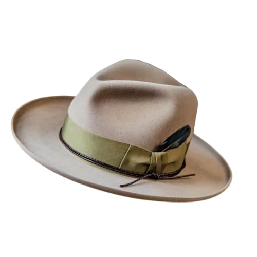 Chapeau en laine tissé avec plumes chapeau jazzy mixte adulte élégant