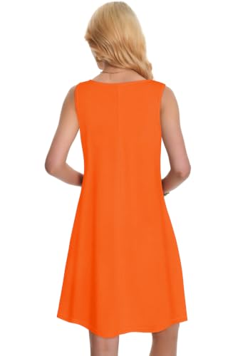 Image of Summer Dresses for Women Beach Boho Sleeveless Vintage Floral Flowy Pocket Tshirt Tank Sundresses 2026