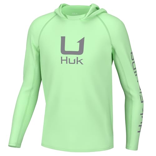 Image of HUK Boys' Icon X Hoodie, Fishing Shirt with Sun Protection for Kids