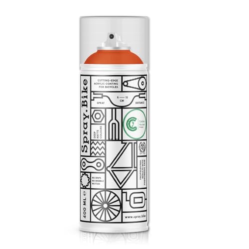 Spray.Bike 48244 - Colección Bright - Spray de pintura específica para bicicletas – Color naranja mustang