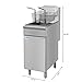 KoolMore 40 lb. Floor Standing Natural Gas Commercial Deep Fryer with 90,000 BTU in Stainless-Steel, ETL Listed (KM-FDF40-NG)