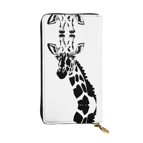 Portefeuille en cuir motif girafe 19 cm résistant pour organiser vos cartes