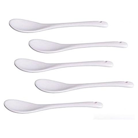 PULABO White Ceramic Spoon Set for Events Cover