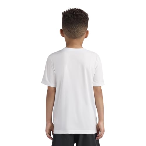 Image of Messi Boys' Lifestyle Short Sleeve Top, Loose-Fit Shirt with Logo, Comfortable, All-Day Wear