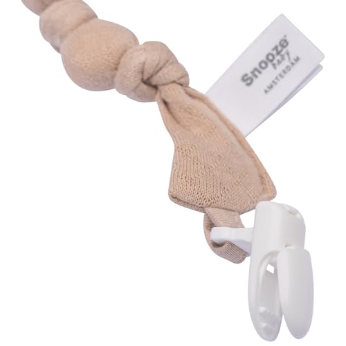 Snoozebaby Schnullerkette Baby - Schnullerkabel Bio - Schnullerkordel - Schnullerschnur - Schnullerband - Schnuller - Braun - Hazel Brown
