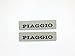 Lot de 2 stickers en métal pour Piaggio Ciao Si Bravo 11,5 cm x 2,8 cm