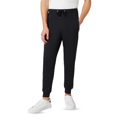 FM London Pantaloni Tuta Uomo, Pantalone Tuta Uomo con Tasche con Zip Ottime per Uso Quotidiano e Sport, Grigio scuro, XXL