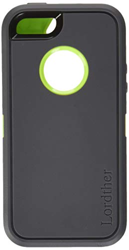 Lordther iPhone SE Case, [ShieldOn Series] [Military Grade Drop Test] Hybrid Synthetic Rubber TPU Covers with [Screen Protector] Only for iPhone SE 5SE 5 5s (Grey Green)