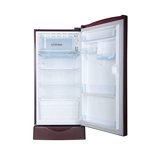 Image of LLOYD 195 L 5 Star Base Stand Inverter Direct Cool One Door Refrigerator Appliance (GLDF215SS1LC, Gardenia Wine)
