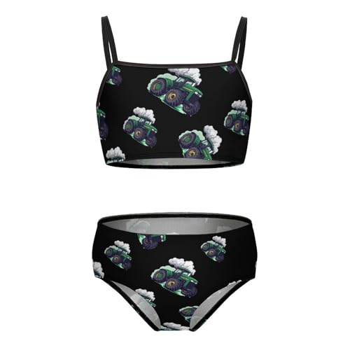 Tractor Green Girls Bikini Swimsuit Two Piece Bathing Suit Beach Swimwear