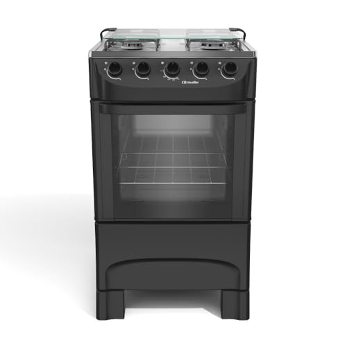 Fogão de Piso 4 Bocas Acendimento Manual Mfi4ba Preto Fosco Mueller