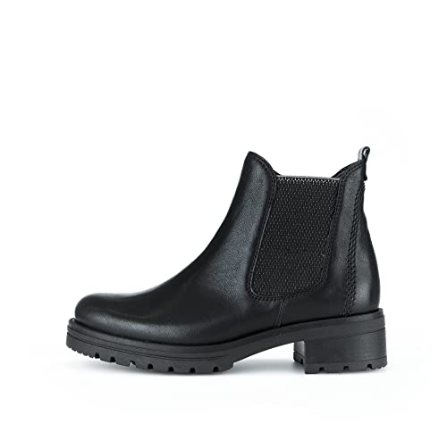 Gabor Damen Chelsea Boots, Frauen Stiefeletten,Wechselfußbett,Moderate Mehrweite (G),Stiefel,Booties,schwarz (Micro),37.5 EU / 4.5 UK – Ansicht 2