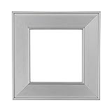ElekTek Decorative Switch Surround Frame Cover Finger Plate Art Deco Silver Brushed