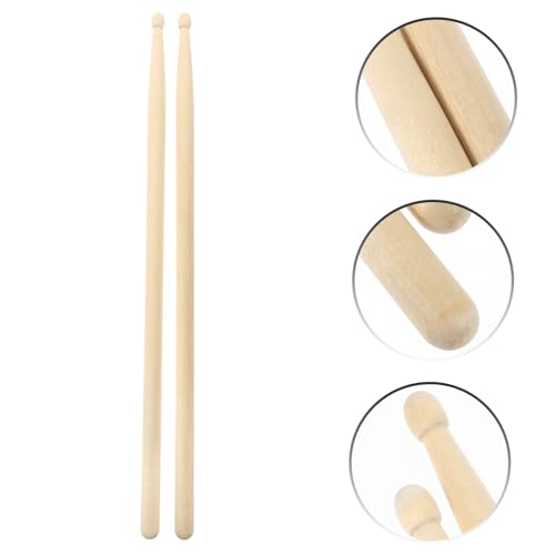 Juego de 4 pares de baquetas de madera de arce medianas miniatura 6