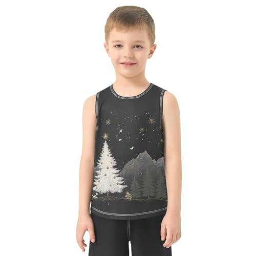 Tree Mountain Birds Boys Tank Tops Quik Dry Toddler Tank Top Undershirts T-Shirts for Boys,3T2