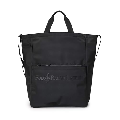 ポロ ラルフローレン トーナルカラー ロゴ トートバッグ ショルダーバッグ クロスボディバッグ 405962440 405962441 (Polo Black, トートバッグ) [並行輸入品]