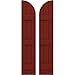 Ekena Millwork ARW401BQ311X68MRH Americraft Three 3 Exterior Real Wood Joined Board-n-Batten Shutters w/Arch Top (Per Pair), 10 1/2"W x 68"H, Pepper Red