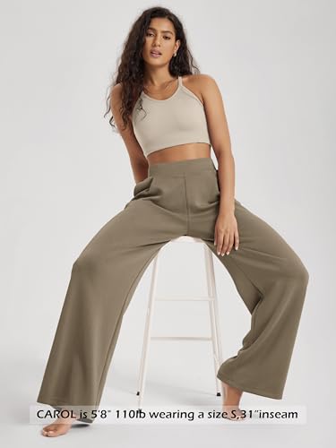 Image of ODODOS Modal Soft Wide Leg Pants for Women High Waist Casual Relaxed Pants with Pockets-27 /29 inch / 31 inch Inseam
