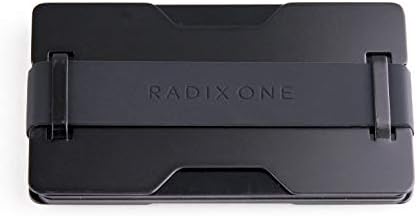 Radix One Black Steel - RFID Blocking Minimalist Front Pocket Ultra Thin Strong Wallet Money Clip