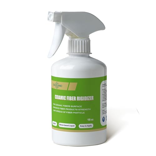 SOLIDLAND Refractory Rigidizer for Ceramic Fiber Blankets - 16 Ounces 2300F High Temperature Kaowool Surface Hardener for Forges Kilns & Foundry Furnace - Prevents Fiber Erosion & Airflow Damage