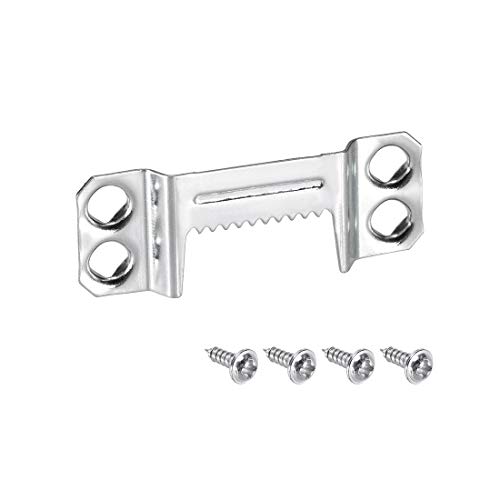 Image of uxcell Picture Hangers, 43mm 4-Hole with Screws for Frame Hanging, 50 Pcs