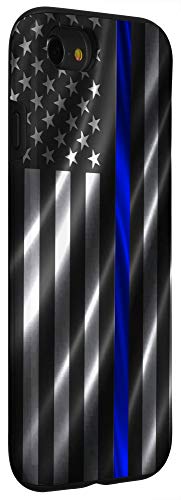 Iphone Se (2020) / 7 / 8 Blue Lives Matter Distressed Us Flag Thin Blue Line Police Case #TOP2