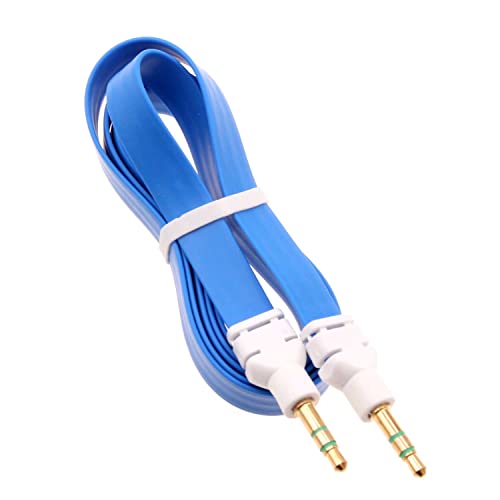 Cable auxiliar Jack 3.5mm para audio, 3 pies plano miniatura 1