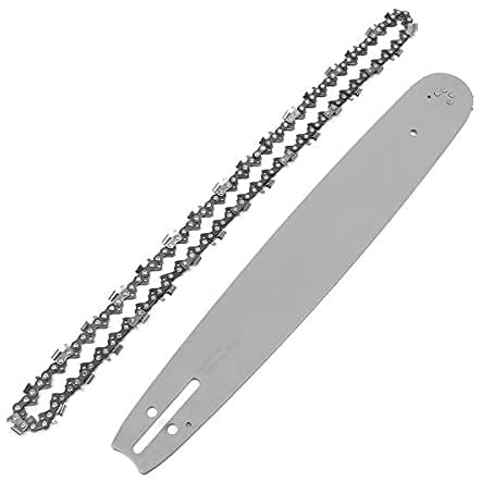 Dumdaar Chainsaw Replacement Guide Bar with Chain Saw Chain Combo Set (16 inch Length)