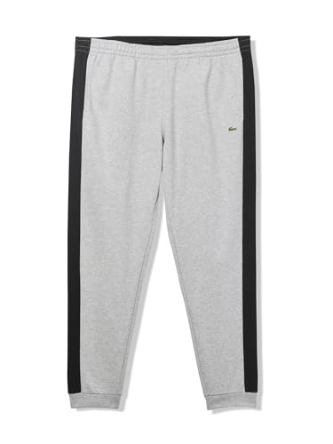 Lacoste Men's Tapered Colorblock Sweatpants, Gray & Black, X-Large