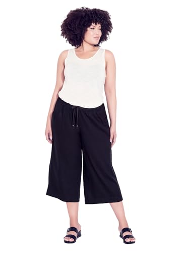 Women's Plus Size Wide Leg Crop Pant