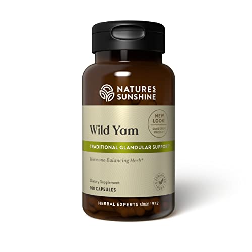 Natures Sunshine Wild Yam Capsules - Herbal Gladular Support (100 Capsules)